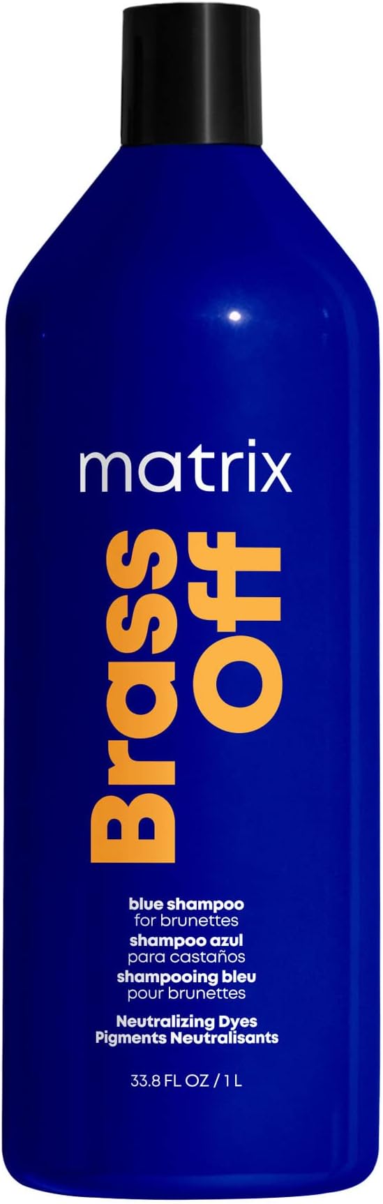 Brass Off, Blue Shampoo to help neutralise unwanted orange undertones on Lightened Brunette Hair, Total Results 1000ml
