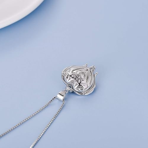 Miniatura 4 de AOBOCO Collar de enfermera de plata de ley 925 con dije de corazón de ala de ángel caduceo, regalo de joyería de enfermera para médico, enfermera