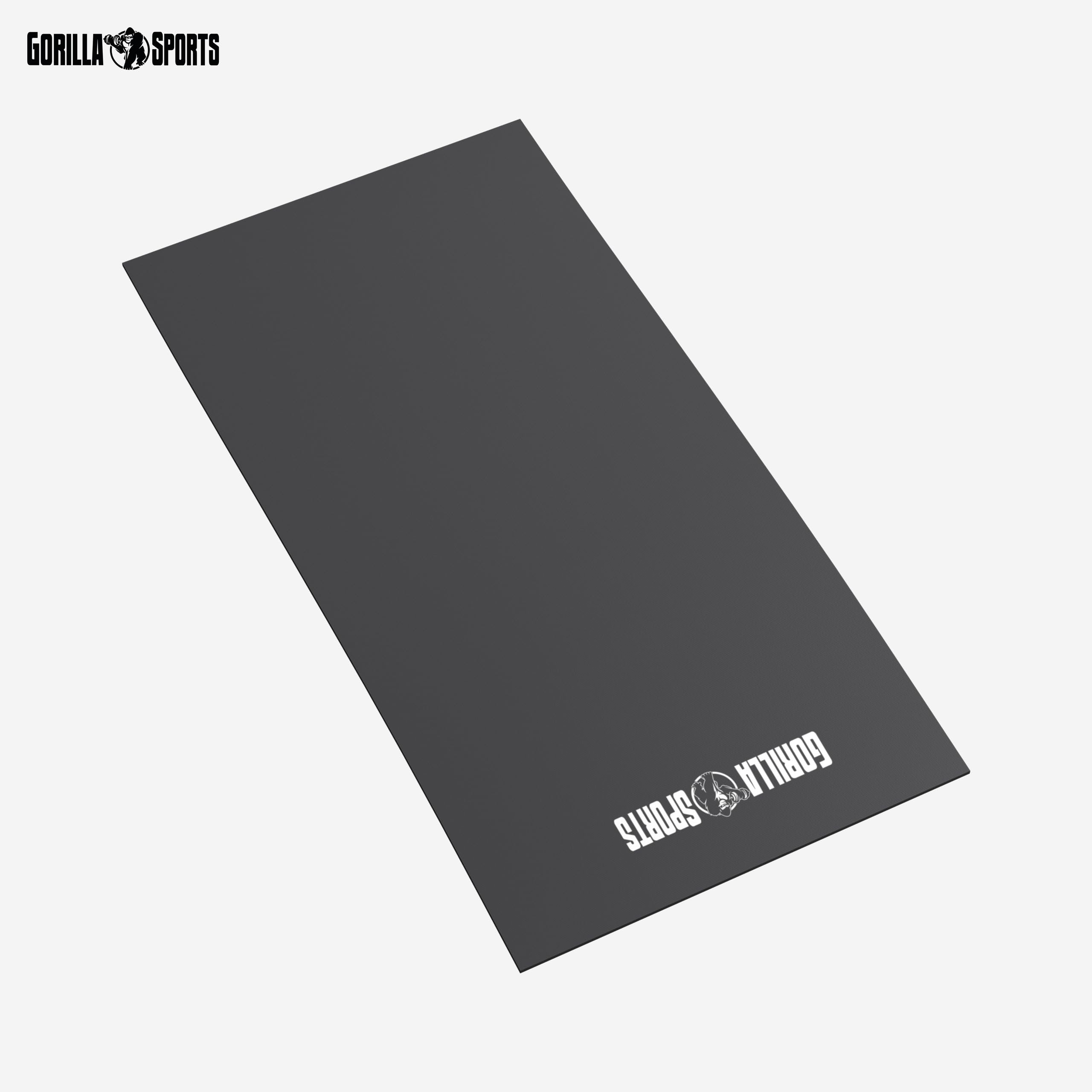 GORILLA SPORTS® Bodenschutzmatte - 180/120x60x0,6 cm, Rutschfest, PVC, Schwarz - Fitness Bodenmatte, Laufband Schutzmatte, Sportmatte, Rollentrainer Bodenschutz, Unterlegmatte für Fitnessgeräte