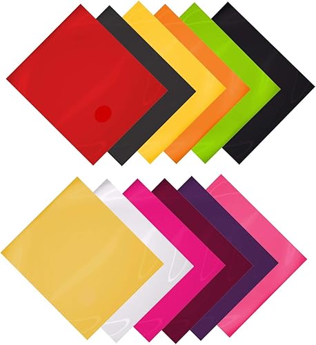 Miniatura 10 de Vinilo de transferencia de calor con purpurina HTV  Paquete de inicio de vinilo para planchar por MiPremium, paquete surtido de planchado de láminas