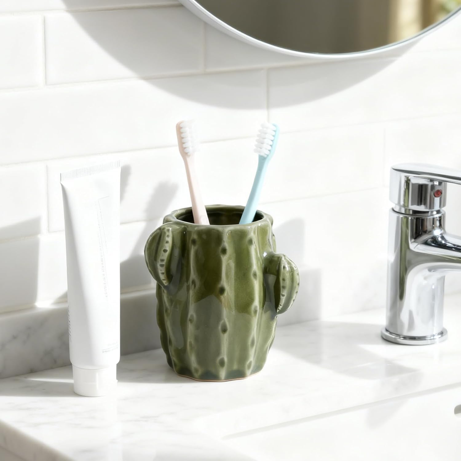 Cute Cactus Pencil Holder - Western Desk Decor -6