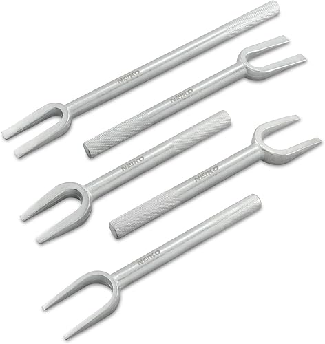 Neiko 20687A Separador de rótula de barra de acoplamiento removedor de extremo de Pickle Fork Set | 5 piezas | Herramienta de especialidad automotriz