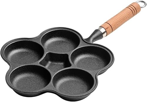 AIVERC Pans Cast Iron EggOmelettePancake Frying Pan Non-Stick Egg Cooker Pan Cooking Tools Egg Burger Pot Egg Burger Mold Breakfast Pot
