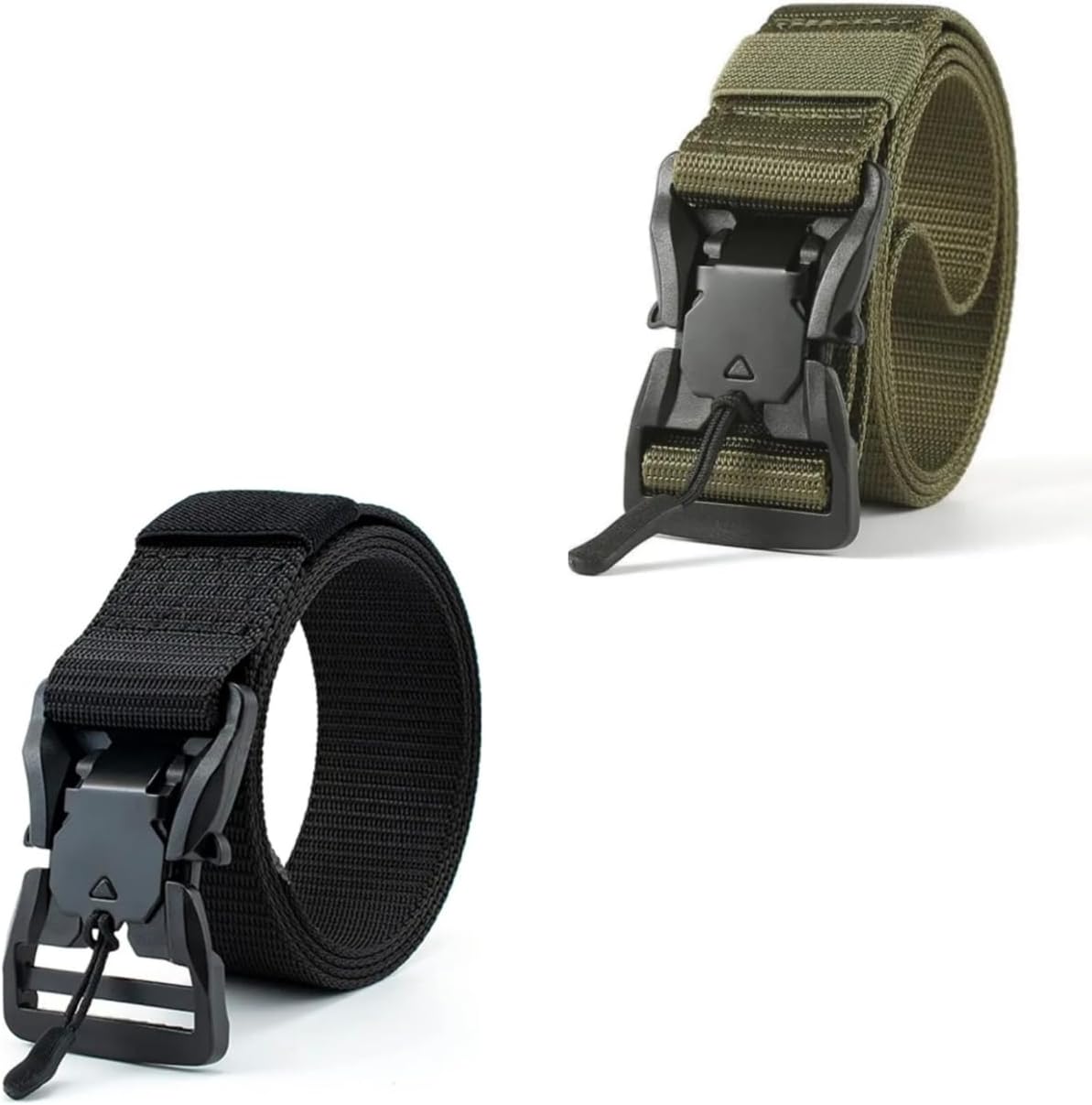 JETTREAMNylon Tactical Belt, Military Style Webbing with Quick-Release alloy magnetic Buckle belt for men (Pack Of 2)