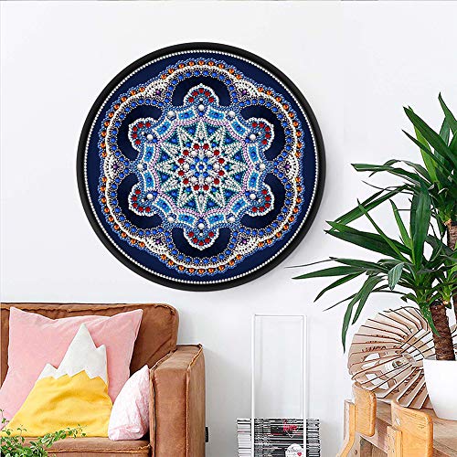 DIY Diamond Painting Pendants with Frame and Tassel Wall Art Picture Mural Poster Cross Stitch Embroidery Mosaic Kit 5D Painting by Number Home Decoration Pack of 2 (Mandala)