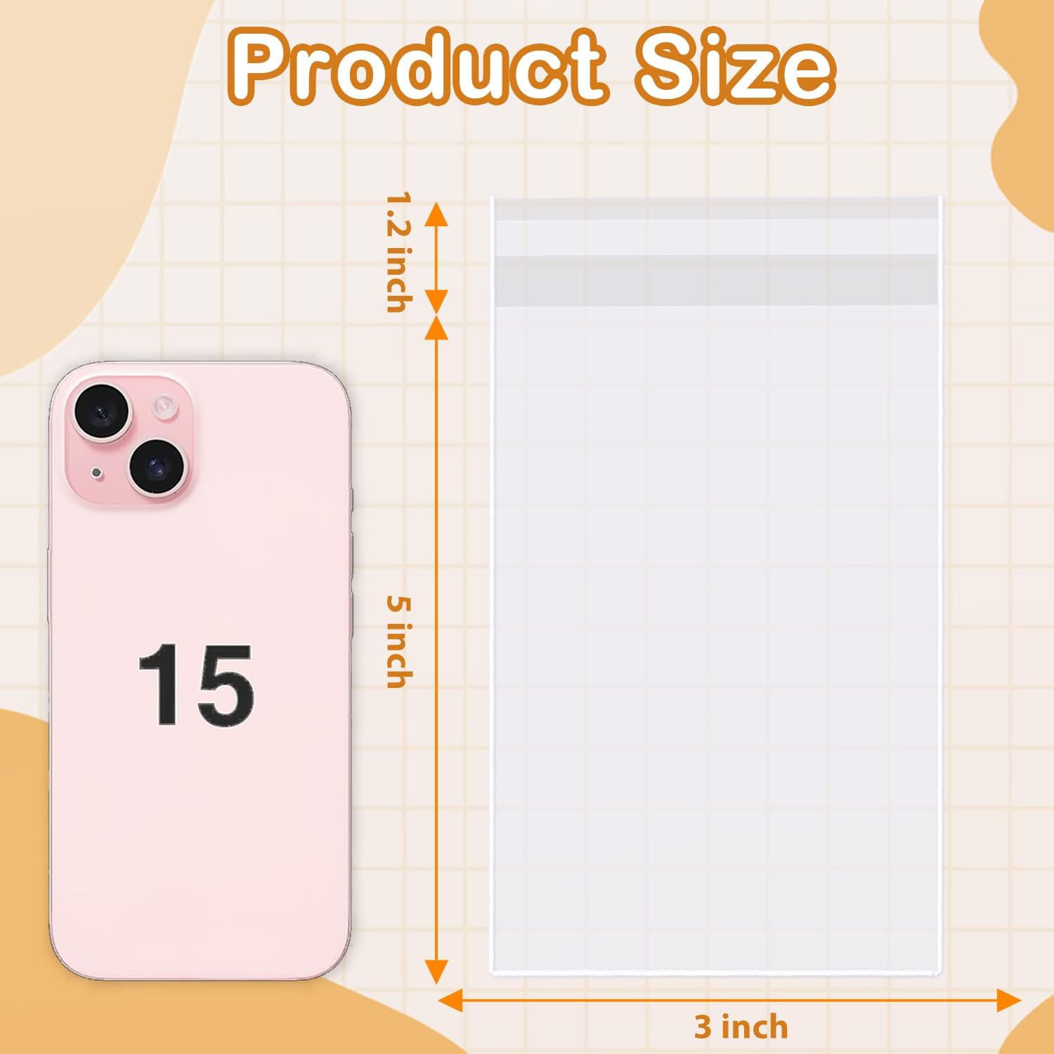 PigPotParty Cookie Bags 3''x 5, 100 Pcs Self Sealing Cellophane Treat Bags, Small Clear Plastic Goodie Bag for Gift, Snack, Party Favor, Candy