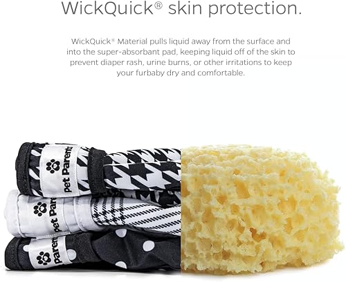 Miniatura 3 de Pet Parents - Pañales y extensores lavables de calidad prémium para perros, paquete de 3 pañales para perras hembras, color Luxe, tamaño L