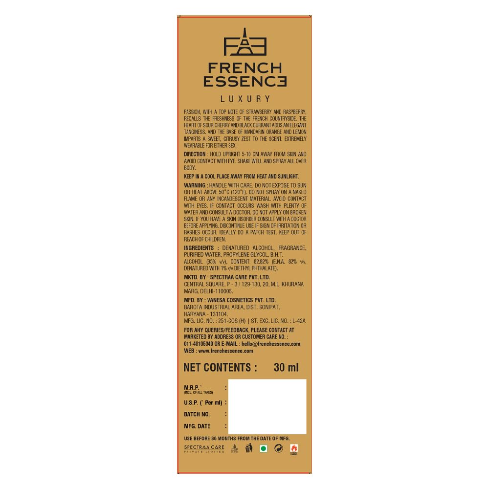 FRENCH ESSENCE Eau De Perfume For Women, 30ml