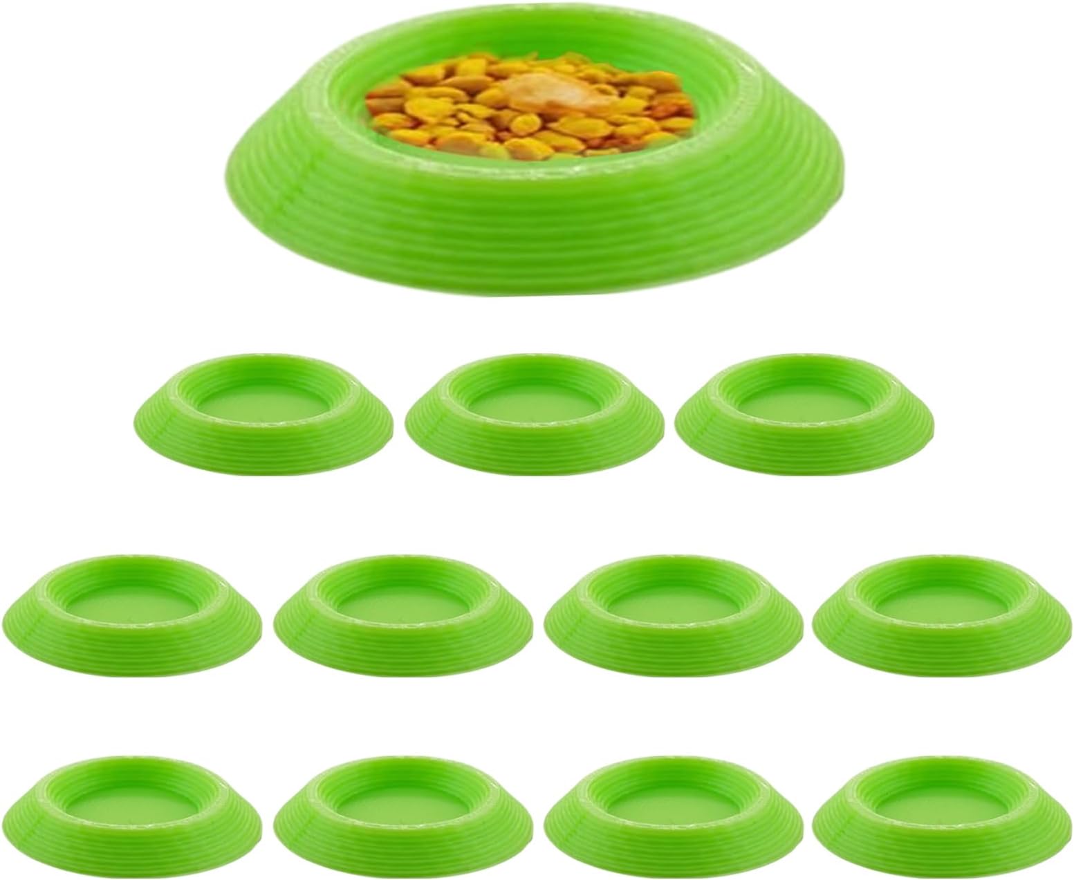 Feeder for Dubia Cockroaches, Pack of 12 Enclosure Terrariums and Feeding Bowls - Isopods Feeding Bowl for Springtails Dwarf Invertebrates Tiny Pets