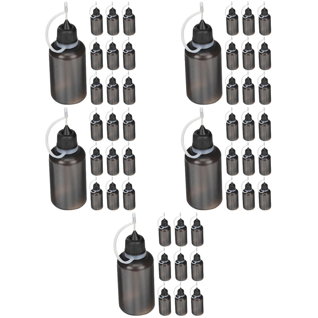 FRCOLOR 5 Sätze Ölflasche Mit Scharfem Mund Nadelspitzen-kleberflasche Quetschflasche Mit Flaschen Zum Auftragen Von Klebstoff Trinkflasche Nadelöler Sport Black 10 Stück * 5