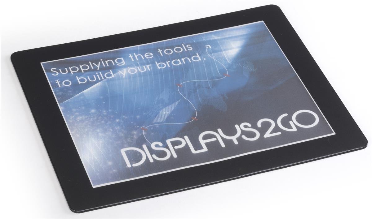 Displays2go Counter Mats with Rubber Non-Skid Bottom and Clear Lens, Tabletop Sign Holders Display - Set of 20 (CMTBK1185)