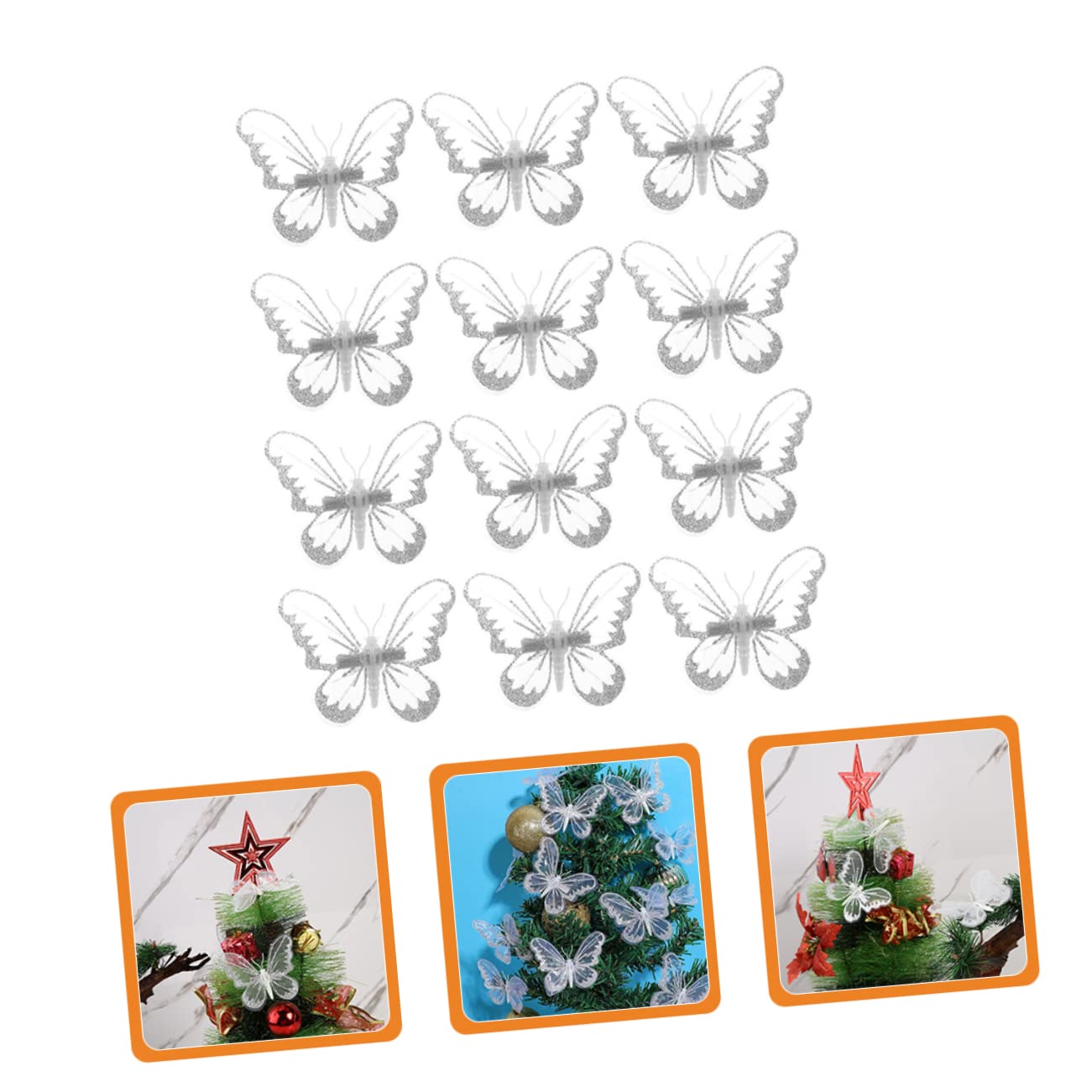 LALAFINA 36stücke Künstliche Schmetterlinge Mit Clip Für Bastelprojekte Farbenfrohe Dekoration Für Hochzeiten Partys Und Weihnachtsbaum