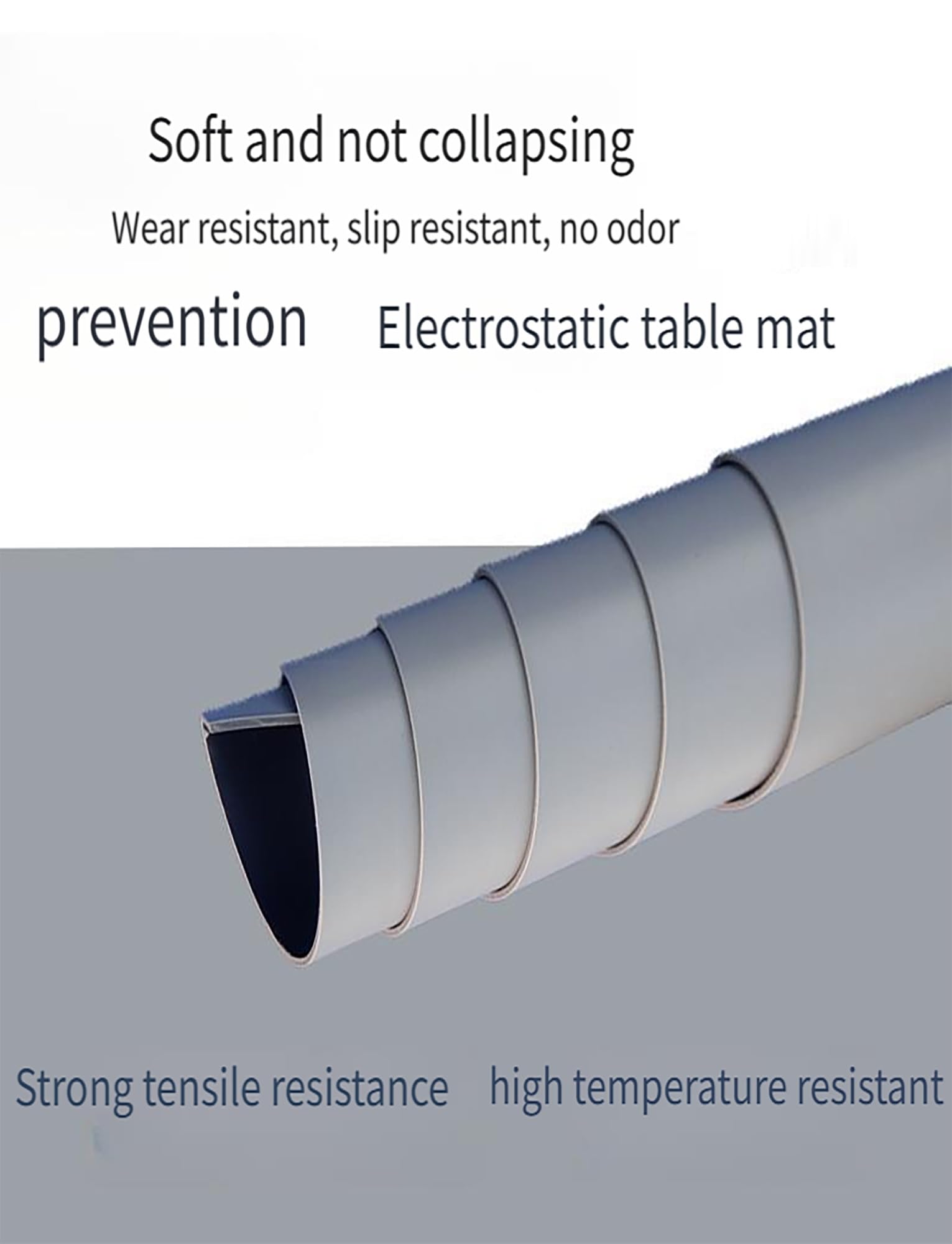 Alfombrilla antiestática para banco de trabajo de 3 mm, alfombrilla de soldadura ESD para escritorio, protector de encimera, tapete de goma comercial, tapete de protección de trabajo