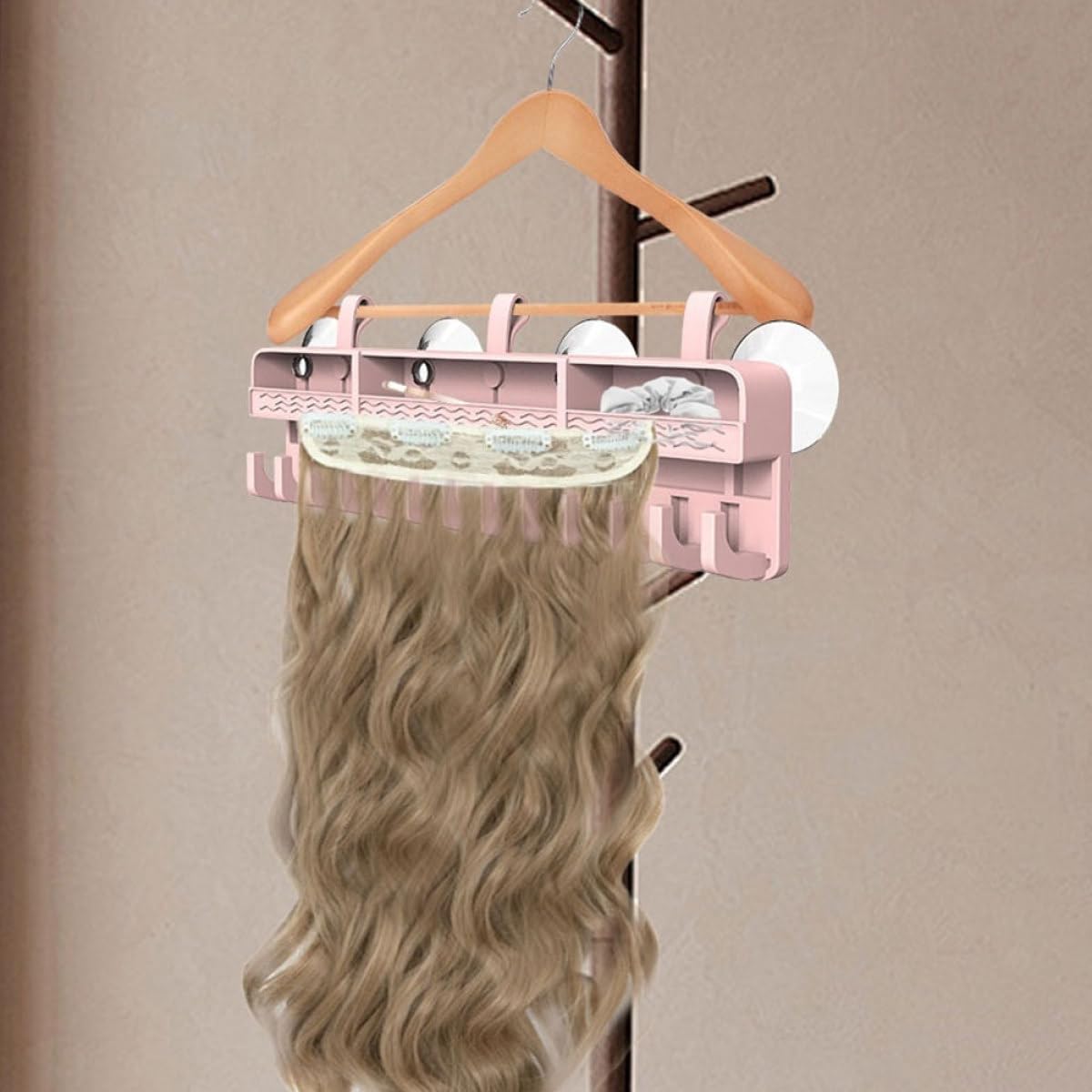 Healvian Supporto Strato Multi e in per Rosa Silicone Chioma Extension Organizzare Prevenire Deformazioni di Parrucche e Accessori per Salone e Casa