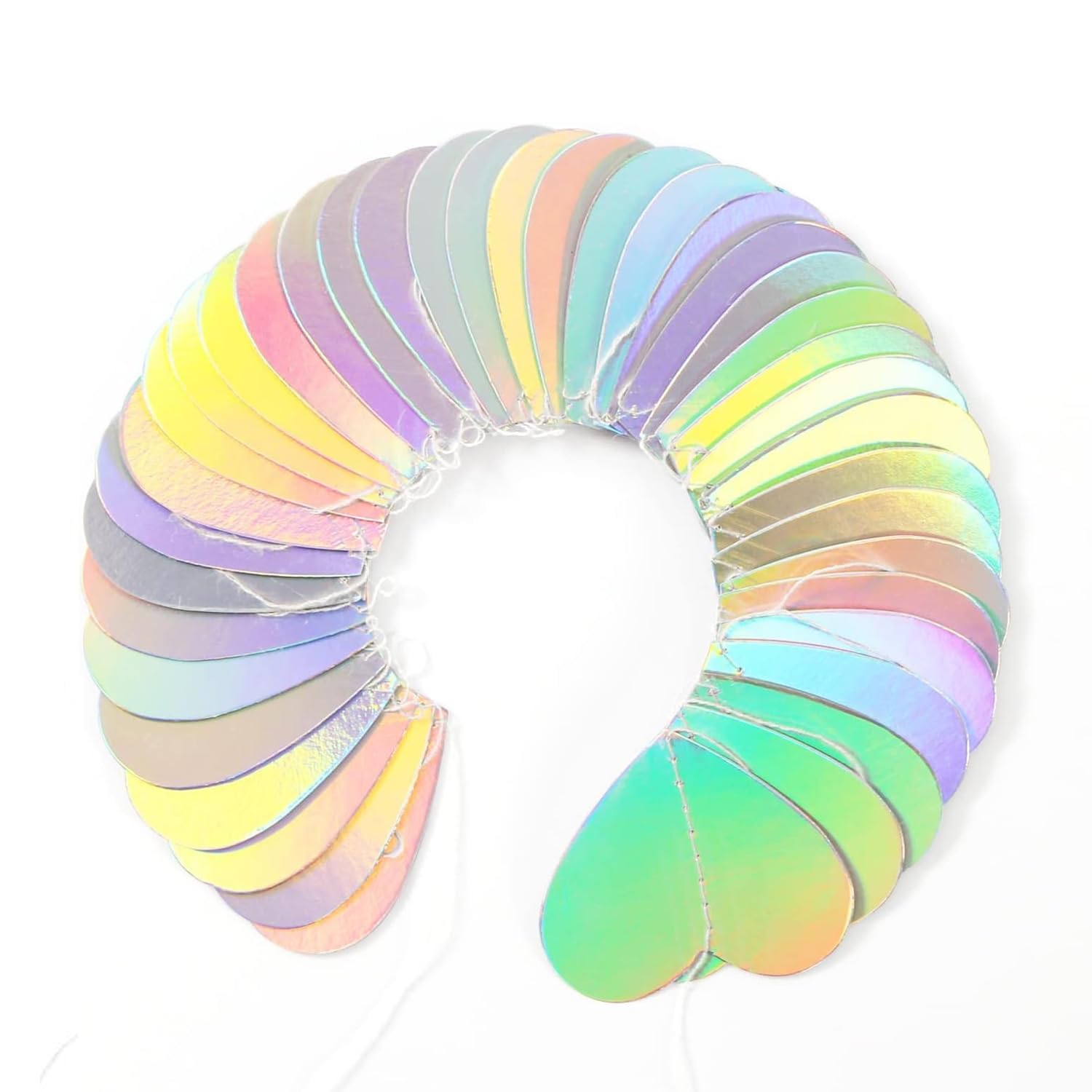 Love Heart Garland Streamers Reflective Paper Garlands, 12m - Laser - Image 3