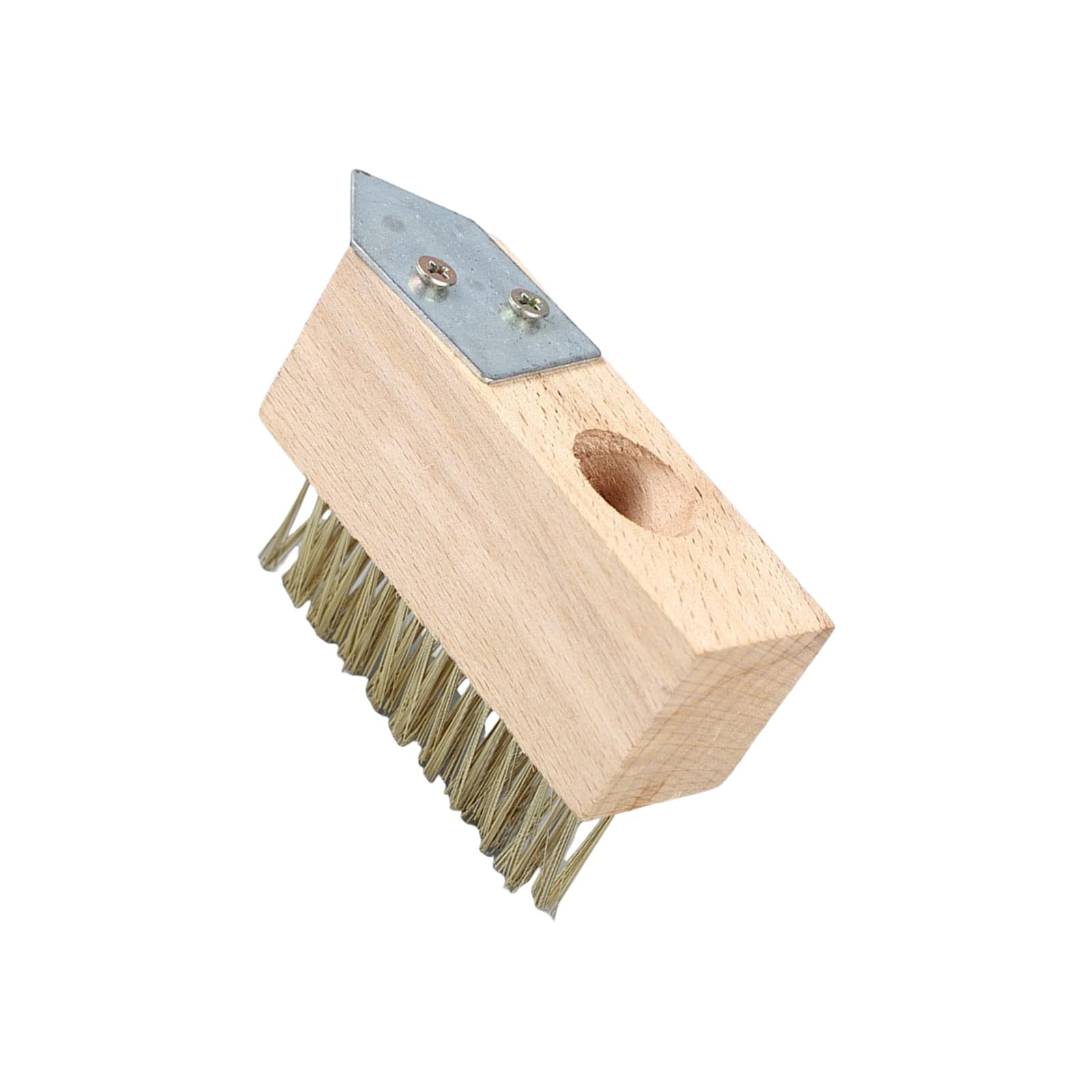 Newft C Professional Manual Weeding Brush For Deck Revices & Sidewalk Moss Removal With Steel Wire Bristles Wire Brush For Weed Eater