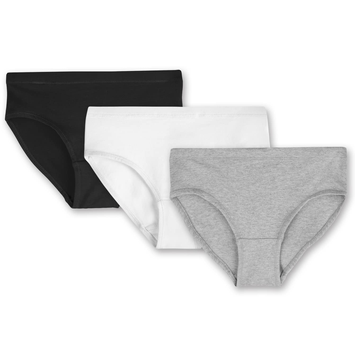Mightly Tween Teen Girls Hipster Bikini Undies Organic Cotton Soft Fresh Panties for Kids Teens 3-Pack Underwear Set