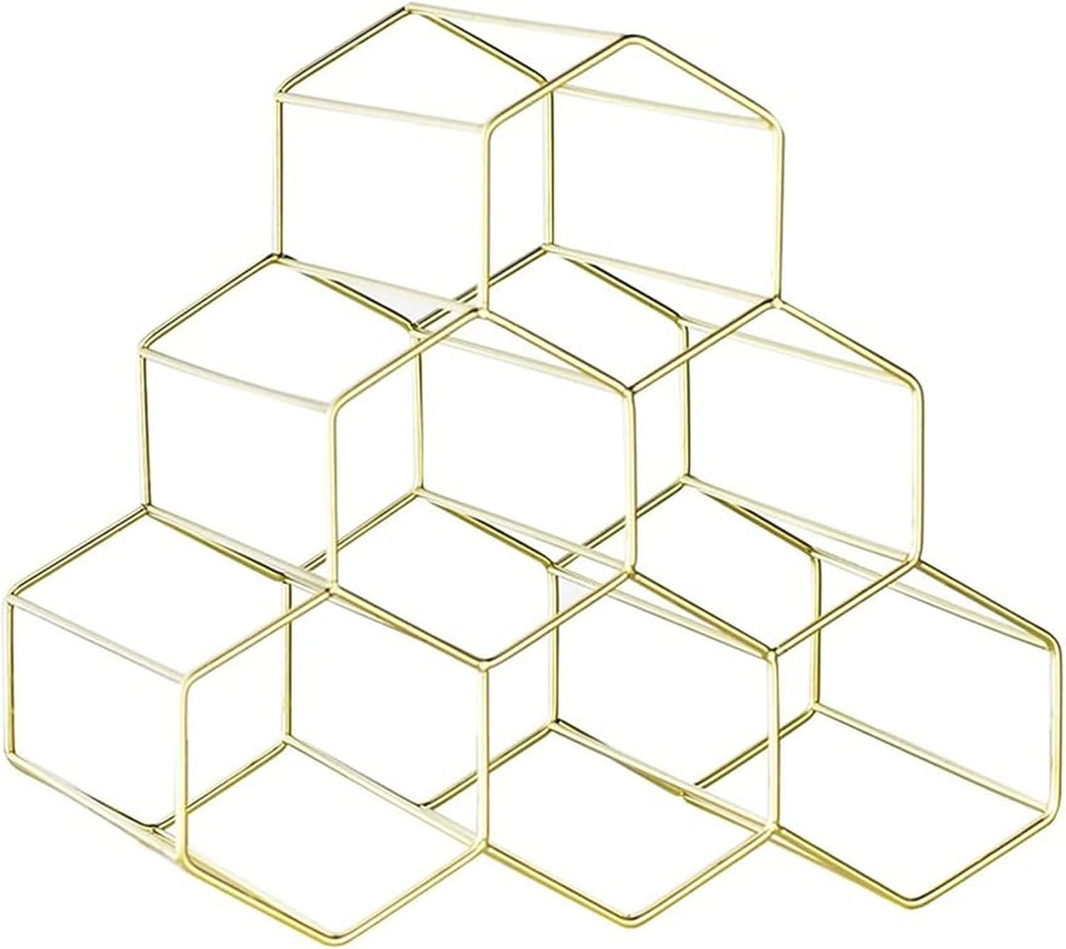 Wine Rack for 6 Bottles Countertop Free Standing Metal Portable Wine Bottle Holder Modern Minimalistic Design for Wine Lovers (Size:28 * 11 * 27cm) (Color : #1)