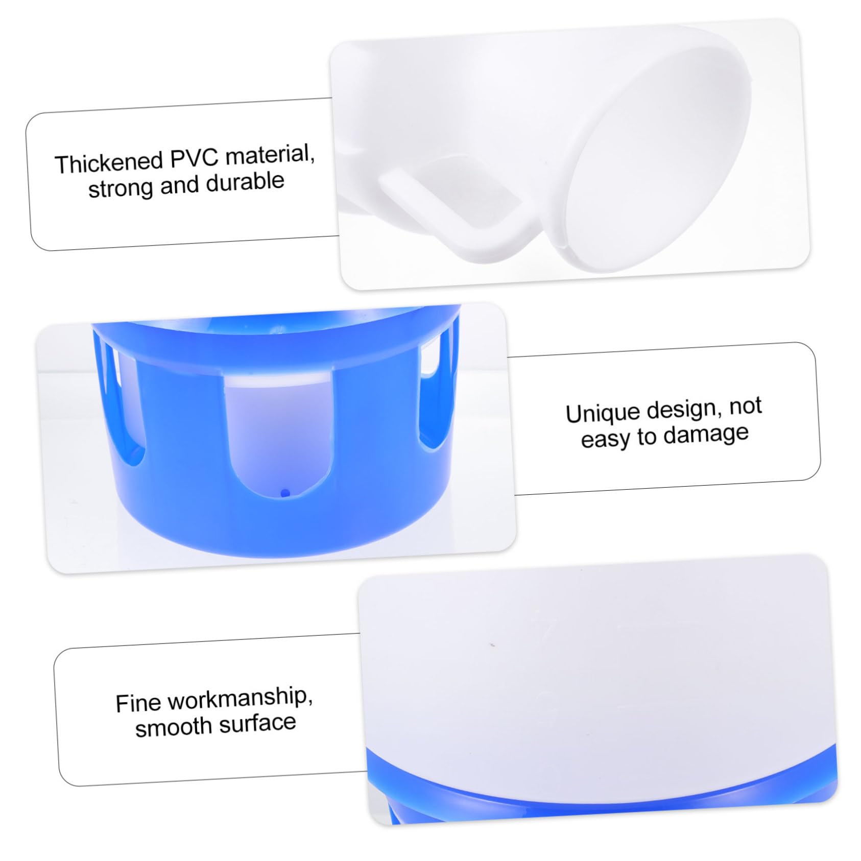 Bebedero Automático para Palomas y Pájaros, Recipiente Azul Redondo | Pvc Desmontable, Fácil de Limpiar, Formato Portátil, para Palomas y Loros