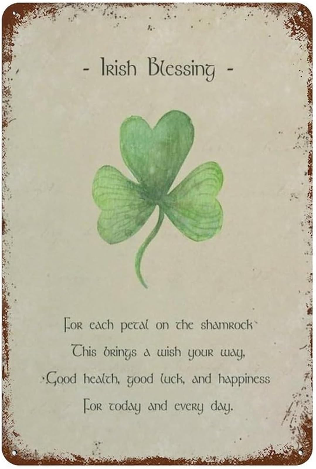 VWWJCCRO Celtic Irish Blessing Metal Tin Sign Shamrock Quote Wall Decor Plaque Home Coffee Bar Gift 8 X 12 in