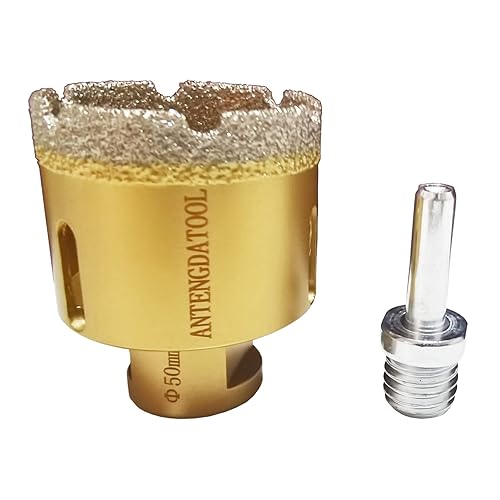 Sierra de diamante seco y húmedo de 2 pulgadas para amoladora angular, brocas de núcleo de porcelanaazulejos de 1.969 in para piedras de granito de