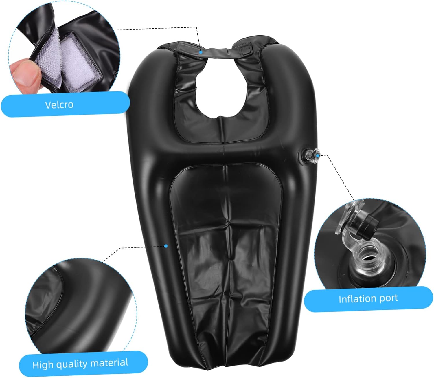 1pc Inflatable Shampoo Head Pad Shampoo Neck Rest Portable Shampoo Cushion Shampoo Bowl Neck Pillow Inflatable Shampoo Pad Hair Washing Pillow Sponge PVC Second Generation Tray