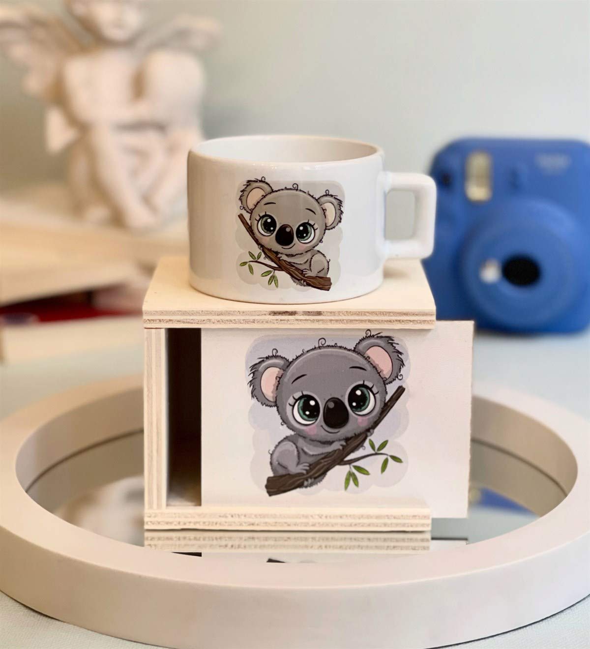 giftmoda Sevimli Koala Tasarımlı Kutulu Kupa