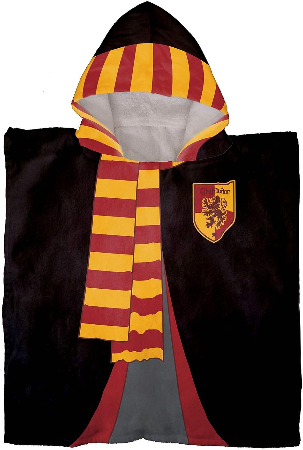 Jay Franco Harry Potter Gryffindor Kids Bath/Pool/Beach Hooded Poncho - Super Soft & Absorbent Cotton Towel, Measures 28 x 28 Inches (Official Harry Potter Product)