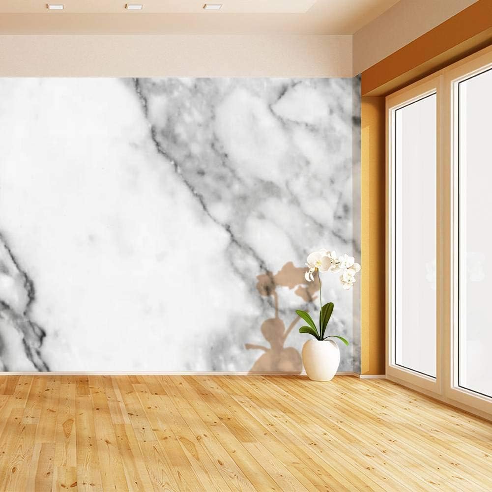 HIMURAL White Marble Texture Self Adhesive Peel and Stick Wallpaper Self Stick Mural Photos Home Wall Paper Sticker Wall Mural Decals Fresco Posters Removable