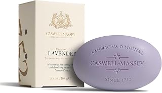 Caswell-Massey Lavender Triple-Milled Bar Soap - Natural Moisturizing Body Wash for Women, Soothing Floral Scent, Plant-Based, Cruelty-Free, USA Made 5.8oz