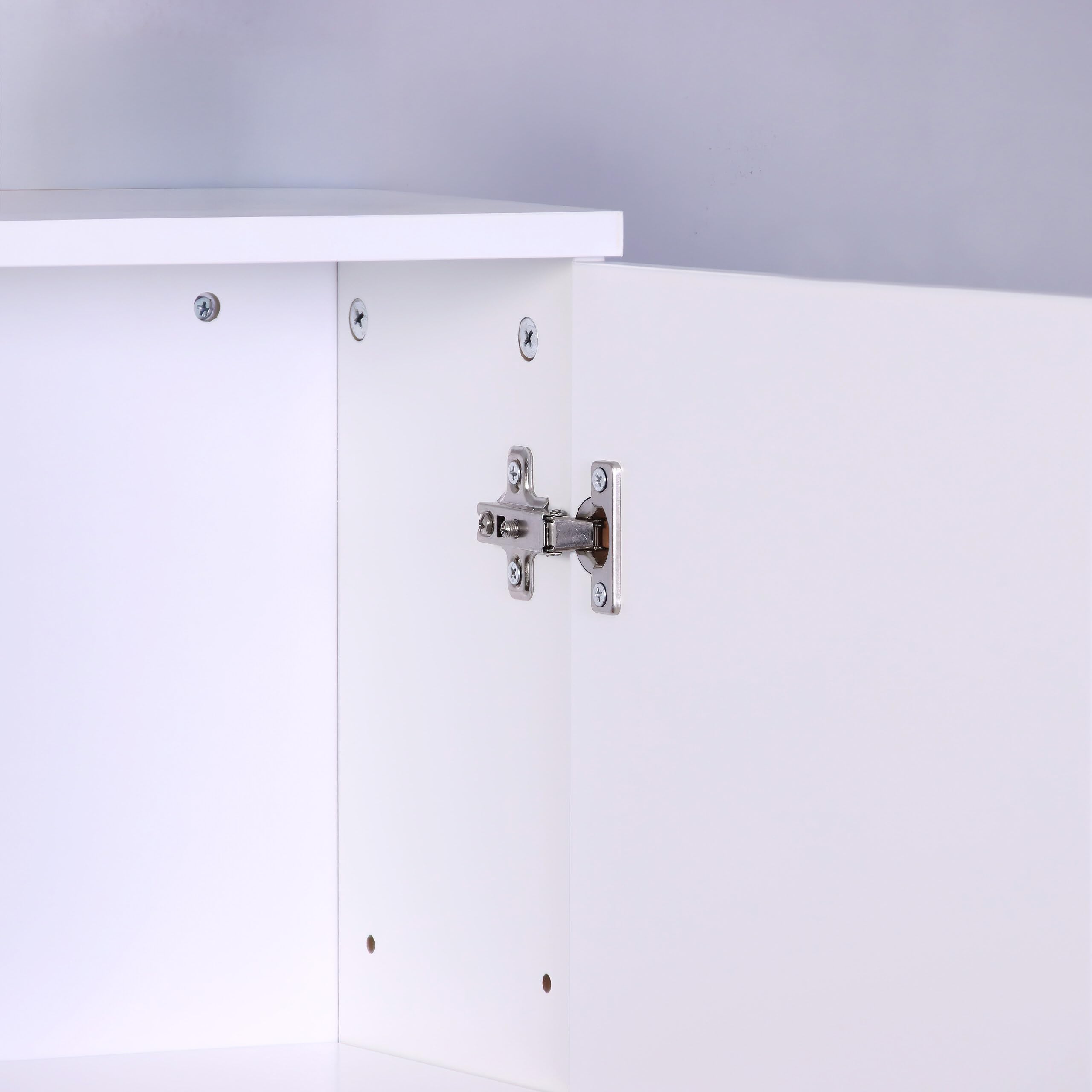 Armario Colgante para baño Relaxdays, 2 estantes, 62 x 30 x 21 cm, Estante Ajustable, Mueble Estrecho, MDF, Blanco