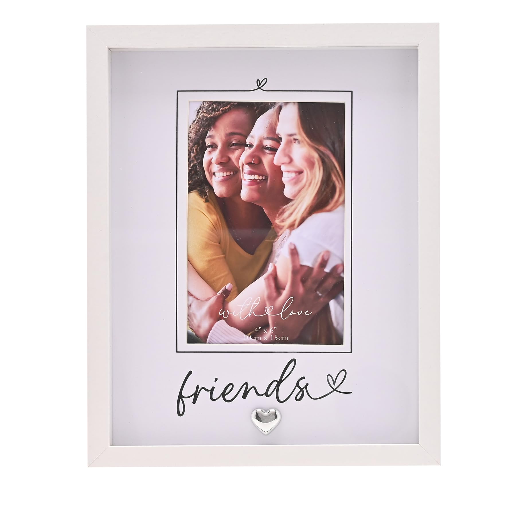With Love Heartlines Photo Frame 4" x 6" – Thoughtful Keepsake Frame for Parents, Grandparents & Friends, Gift for Birthdays, Mother’s Day, Father’s Day & Special Occasions (Mum, White, 4X6)
