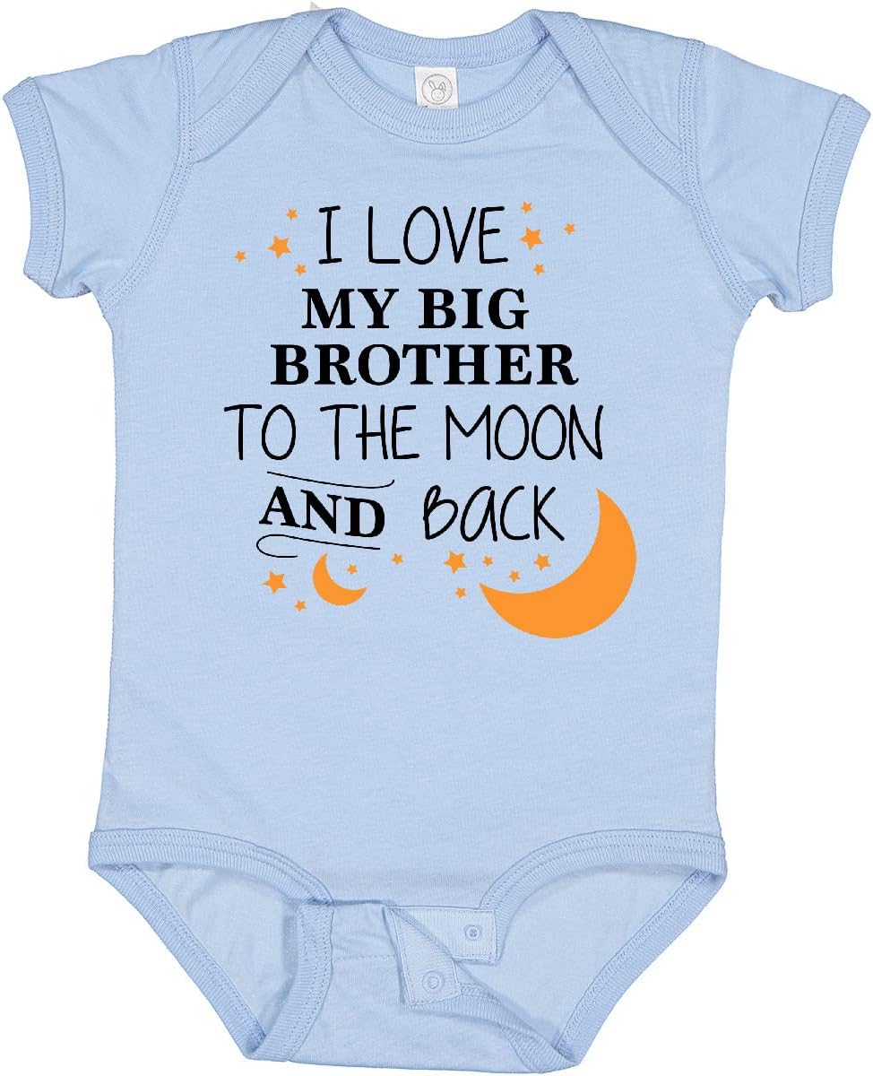 inktastic I Love My Big Brother To the Moon and Back Baby Bodysuit