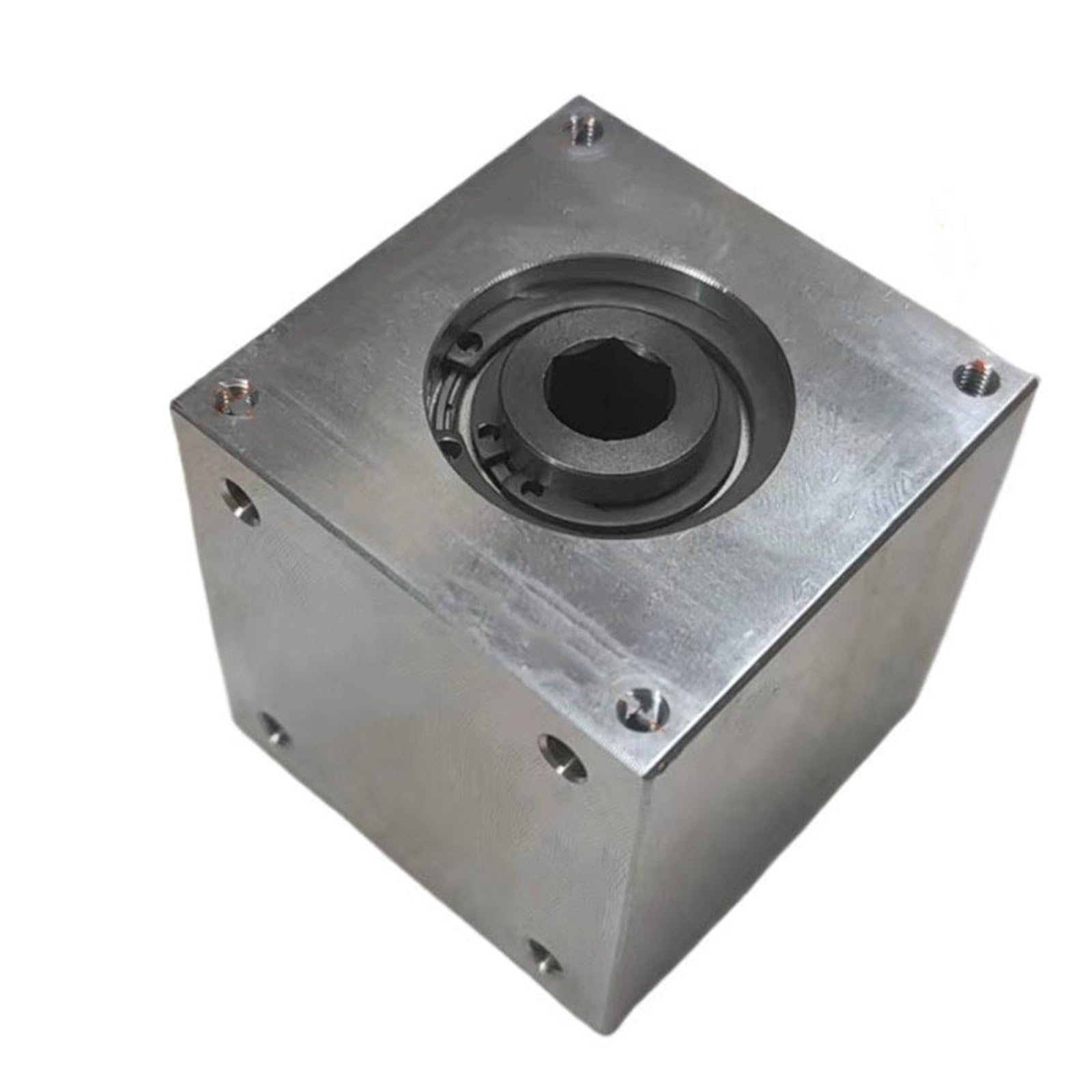 Gearbox Aluminium Shell Corner Device 1 to 1 Transmission Steering Gear Box Single Output Shaft Commutator Hexagonal Hole Steering Direction(8mm Hole)