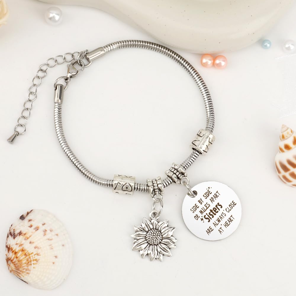 Sister Birthday Gifts Christmas Mothers Day Sisters Graduation Valentines Bracelet Sunflower,Butterfly,Elephant