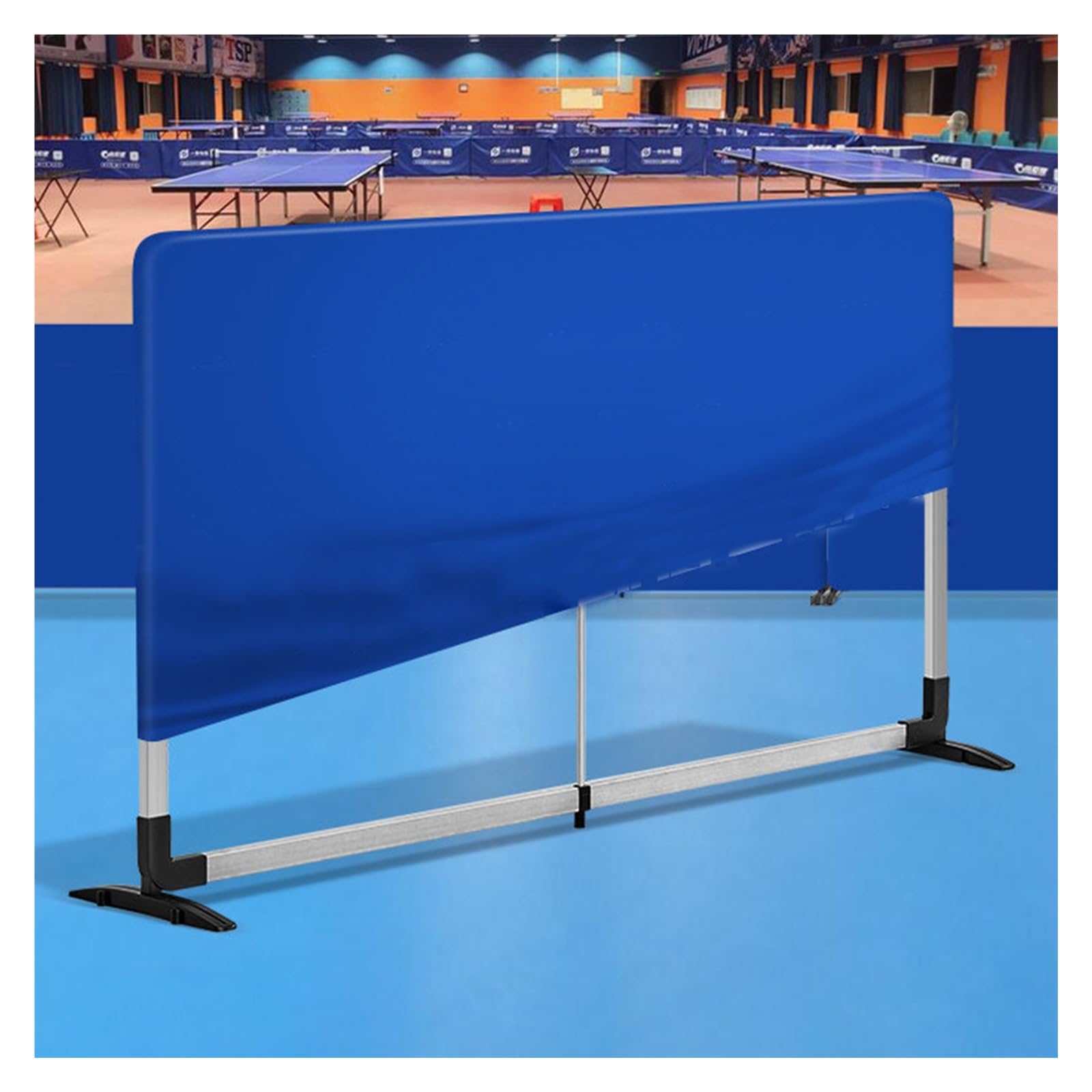 Barriera da ping pong extra lunga, 198,1 x 182,9 cm, pieghevole, per campi da ping pong, per parco giochi e scuola