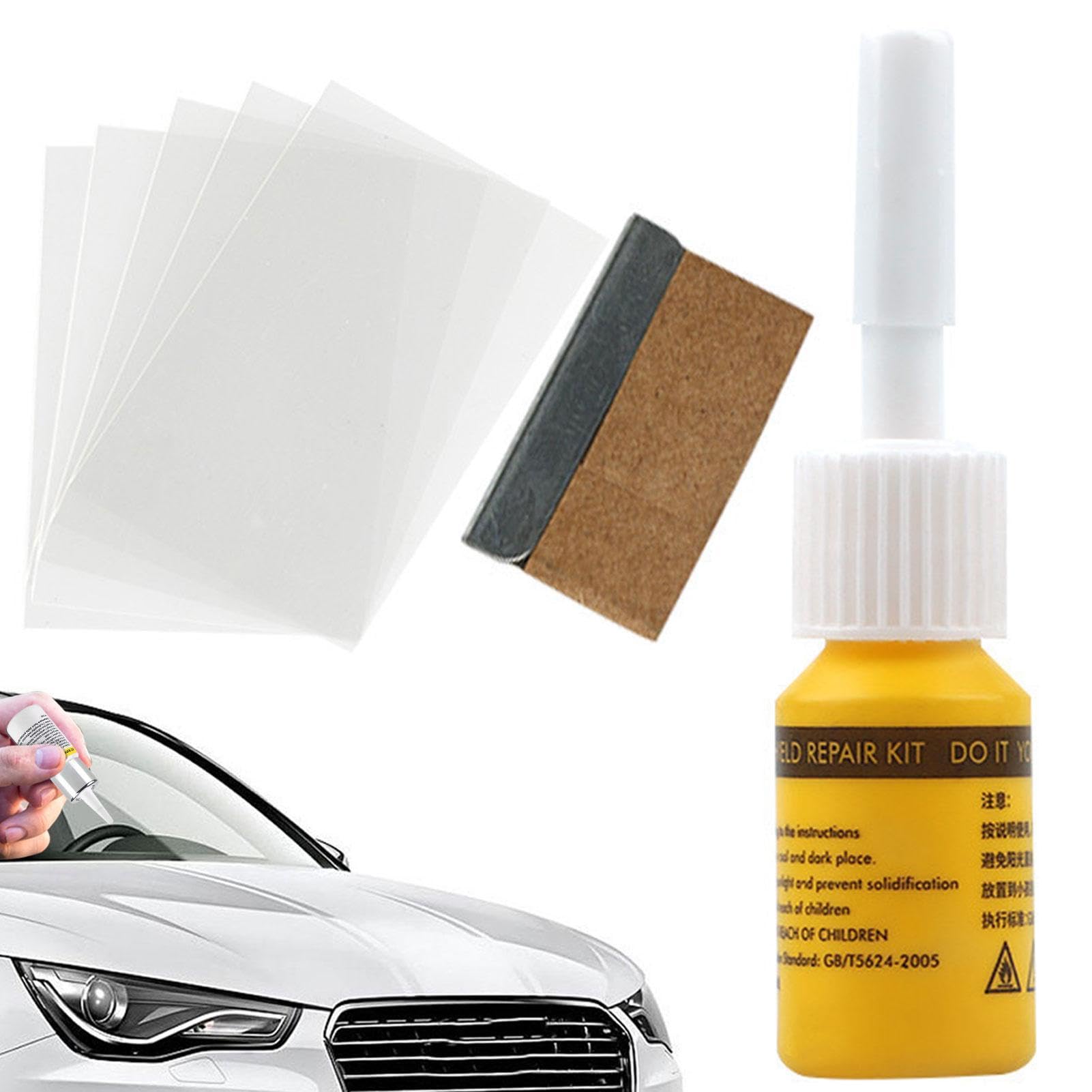 Kit de réparation de pare-brise – Liquide de réparation de fissure de verre, réparation rapide des éclats et des fissures dans le pare-brise | Réparation de fissures de pare-brise de voiture et verre