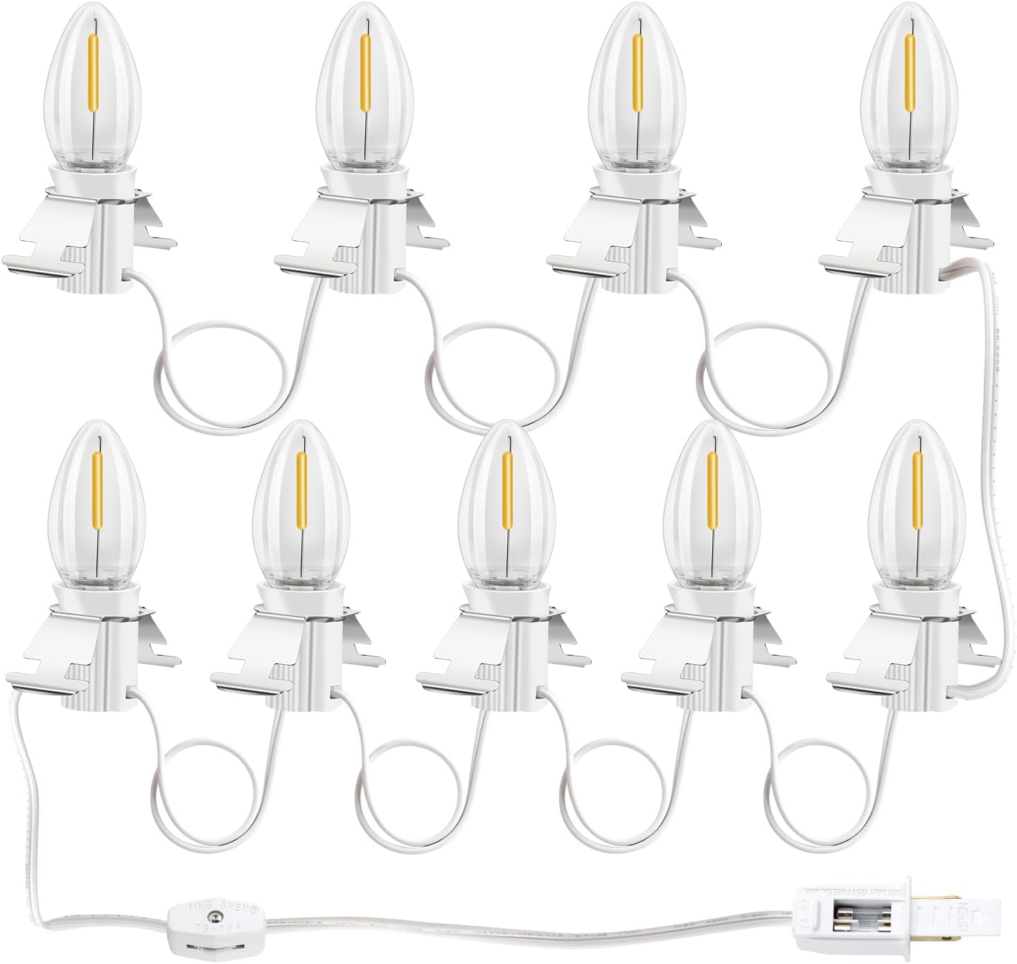 kzfuli Christmas Village Blow Molded Light Cord, Christmas Village