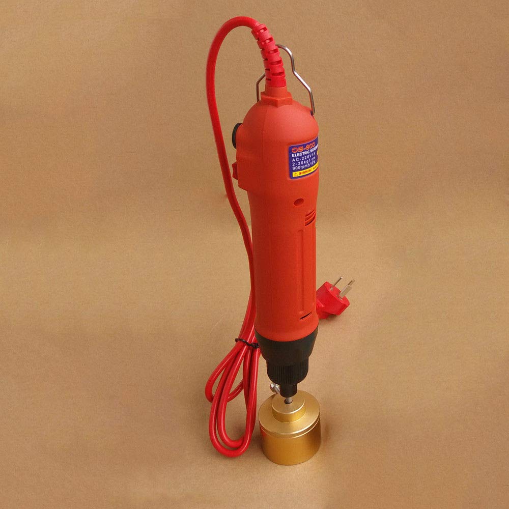 Saladulce Electric Bottle Capping Machine - Adjustable Torque & Speed For 10-50mm Plastic Caps (110V)