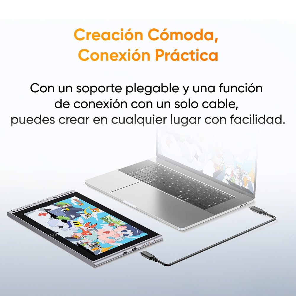 XPPen Artist 12 3rd Tableta Gráfica con Pantalla FHD 16K Niveles (Gris) | Tableta Gráfica Dibujo Digital Profesional de 12 Pulgadas con X4 Lápiz Chip Inteligente y 2 Diales y Soprte Plegable