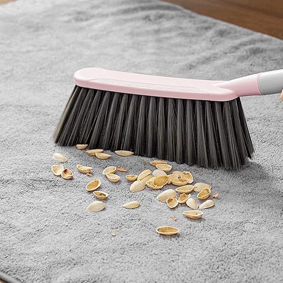 Image of Multifunctional Dust Brush /Soft Cleaning Brush /Dusting Brush /Dusters for Cleaning Home /Brush with Microfiber /No dust /Soft bristles for, Bed, Wardrobe, Couch, Car Seats, Piano (Pink)