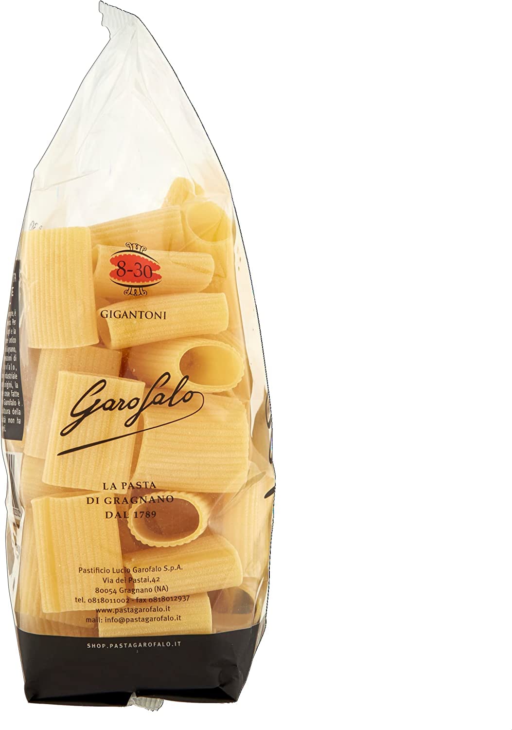 10x Gigantoni N. 8-30 Neapolitanische Hartweizengrieß Packung mit 500g Pasta IGP + Italian Gourmet polpa 400g