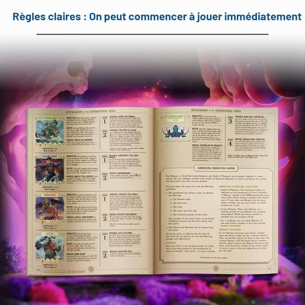 Ravensburger 22892 - Horrified : World of Monsters - Jeu de plateau coopératif et immersif pour tous les joueurs de 10 ans et plus, pour les soirées entre amis ou en famille, pour 1 à 5 fans horrifiés