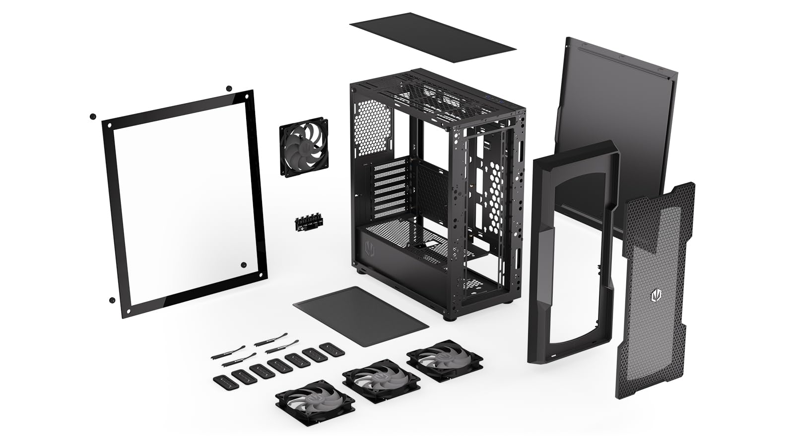 ENDORFY Regnum 400 ARGB Obudowa PC ATX z Hartowanym Szkłem | 4x Stratus 120 PWM ARGB, Kontroler PWM+ARGB, Mesh Front, Obsługa Chłodnic 360 mm, GPU do 370 mm