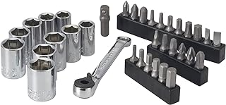 CRAFTSMAN Socket Set, SAE and Metric 1/4-in. Drive, 35...