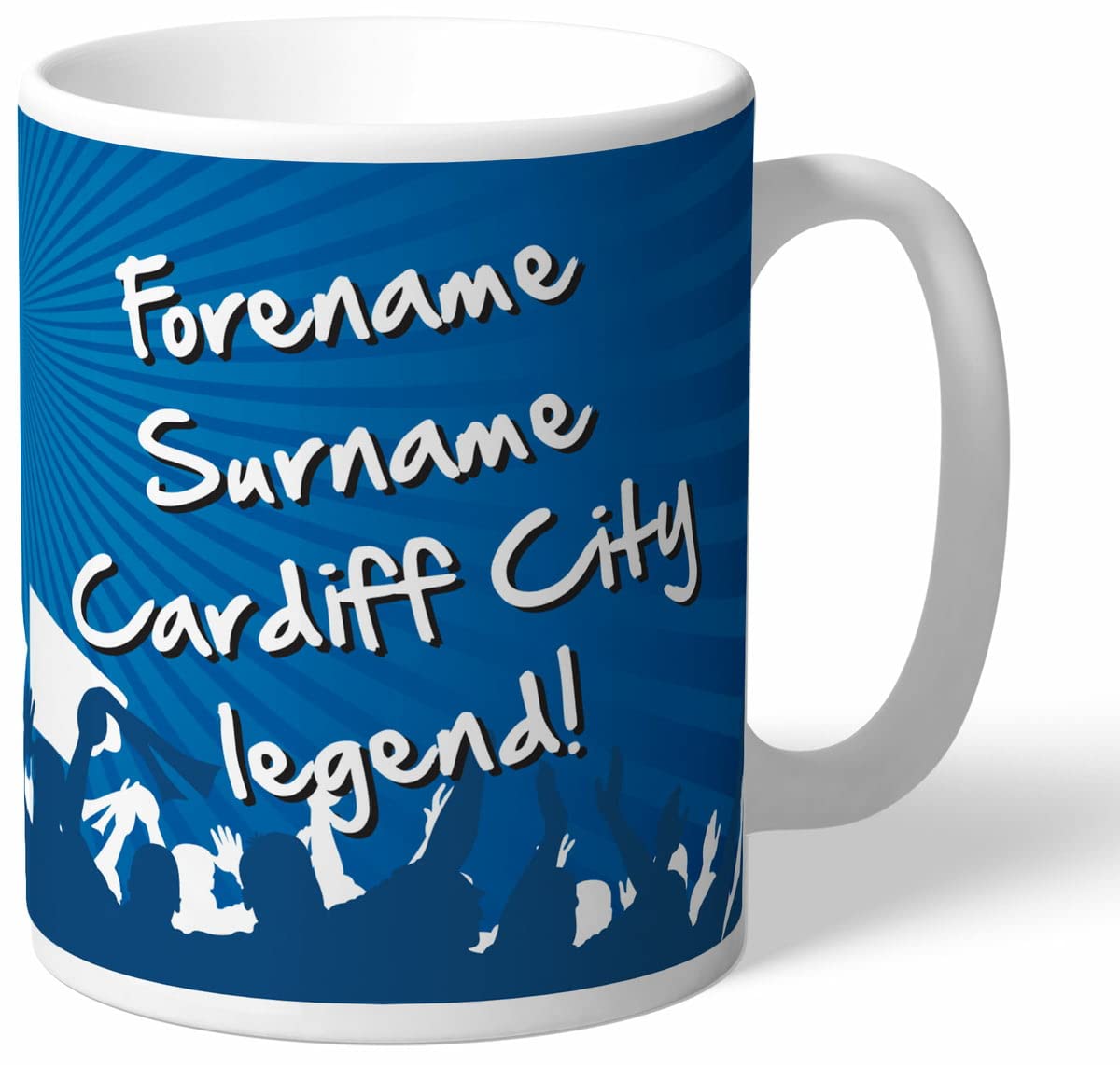 Cardiff City FC Personalised 'Legend' Design 11oz Mug Fans, Great for Cardiff City Football Supporters, Ceramic Tea Coffee Mug