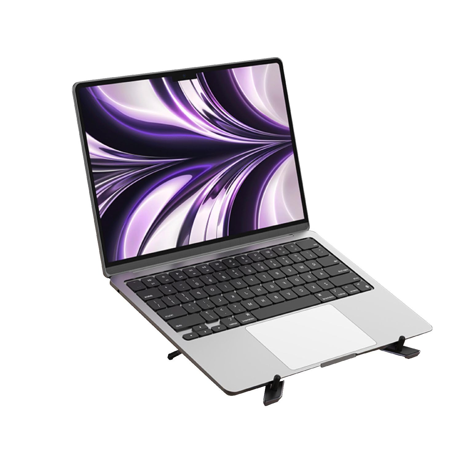 Digitek® (DPLS 001 Foldable & Portable Laptop & Tablet Stand | 5KG Max Load, Palm Size with 6 Level Adjustment, Compatible with MacBook, Surface, Lenovo, Dell, HP, iPad Pro & More