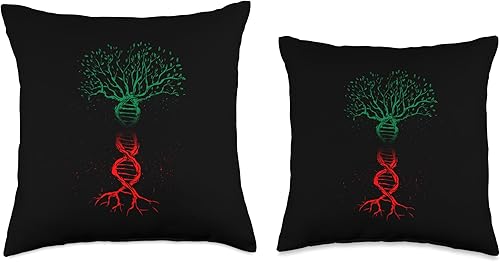 Miniatura 3 de Pan African Pride Black History Pan African UNIA Flag DNA Tree Black History Juneteenth Throw Pillow, 16x16, Multicolor