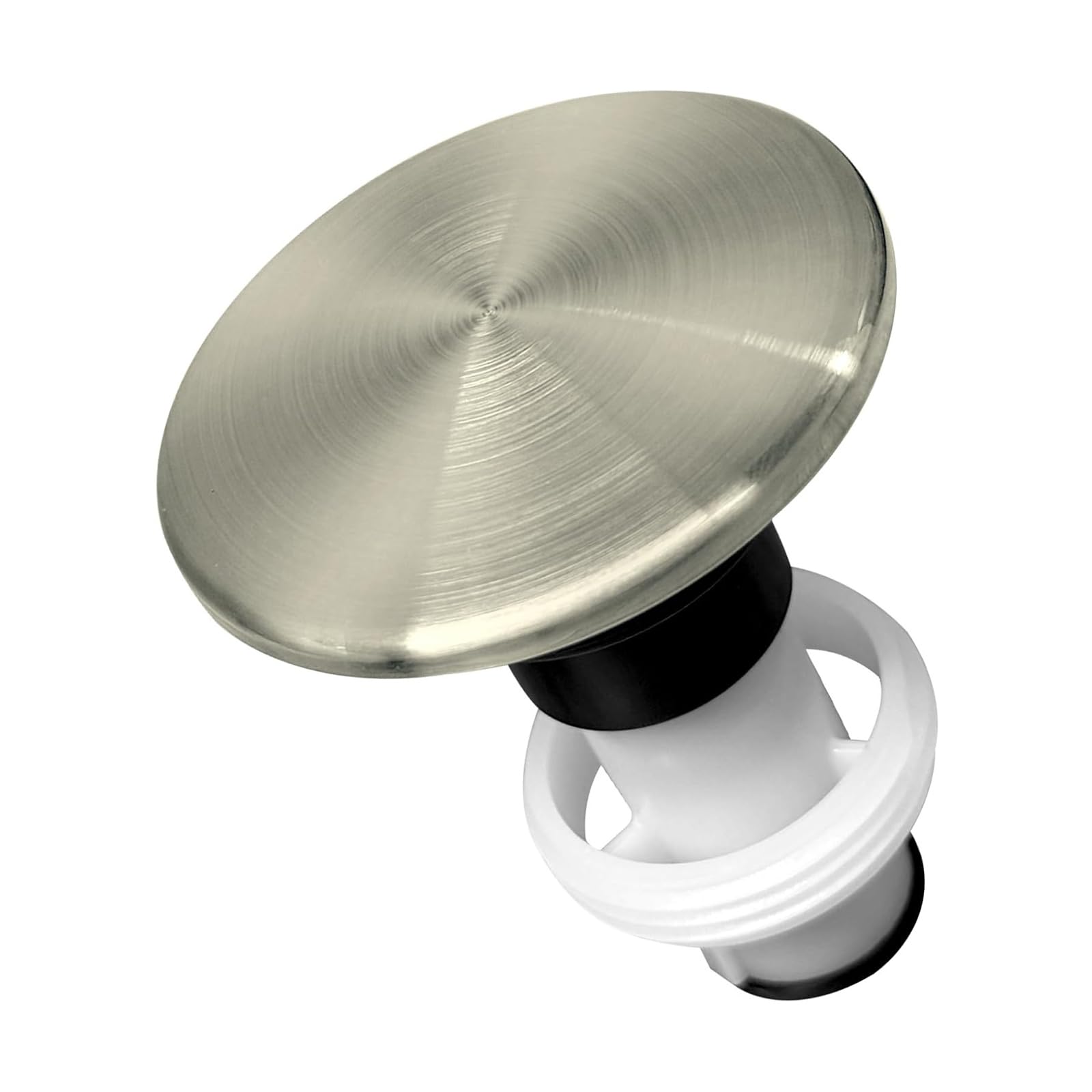 972097A Leak Proof Push Popup Sink Drain Plugs with Not Scratch Surfaces Simple Installs for Bathroom & Kitchen Use Bathroom Sink Accessories