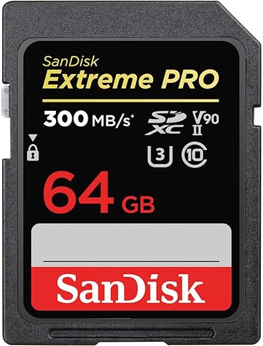 SanDisk Tarjeta de memoria Extreme PRO SDXC UHS-II de 64 GB, C10, U3, V90, 8K, 4K, video Full HD, tarjeta SD - SDSDXDK-064G-GN4IN